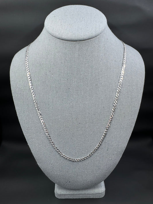 3.9mm Sterling Silver Curb Link Chain 24"