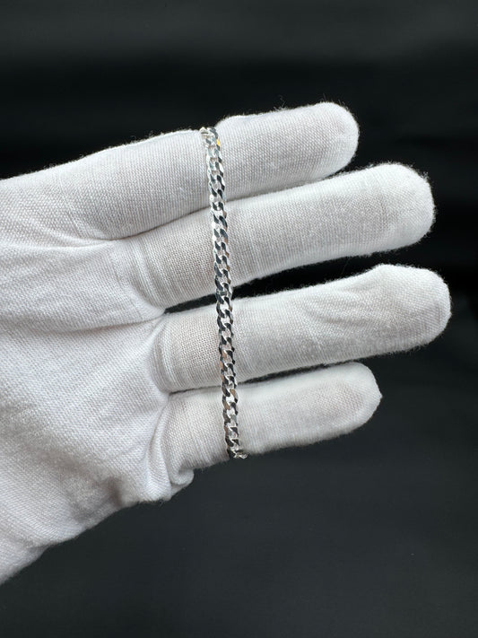 3.9mm Sterling Silver Curb Link Bracelet 7"