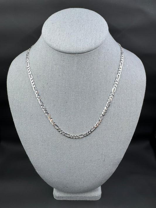 4.9mm Sterling Silver Figaro Link Chain 20"